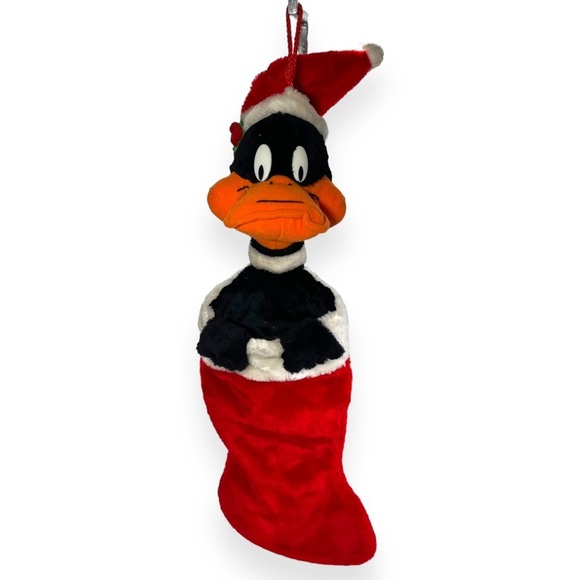 Vintage Daffy Duck Christmas Stocking Warner Bros‎ 1993 Smithy Plush - Picture 5 of 6